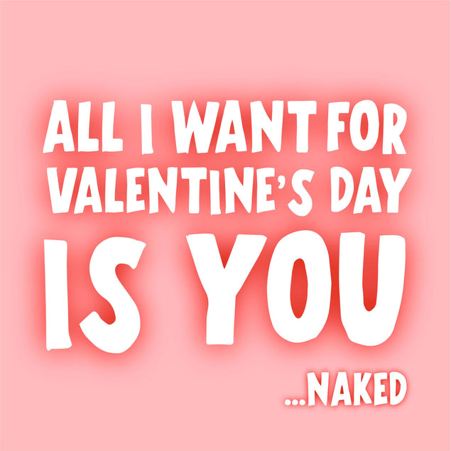 All I Want For Valentine's Day Is You Bomb 3D Cube Card