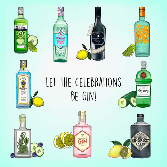 Let The Celebrations Be-Gin Card