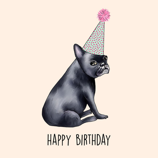 Frenchie Birthday Card