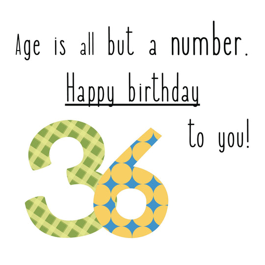 Happy 36th Birthday To You! Card