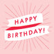 Happy Birthday Red Stripes Card