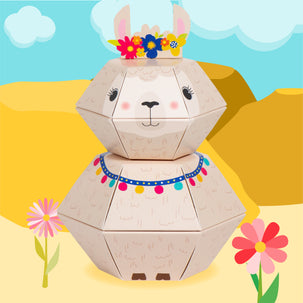 Llama 3D Pop-up Wild Card Character Boomf Confetti Greeting Card