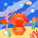 Lobster 3D Pop-up Confetti Wild Card
