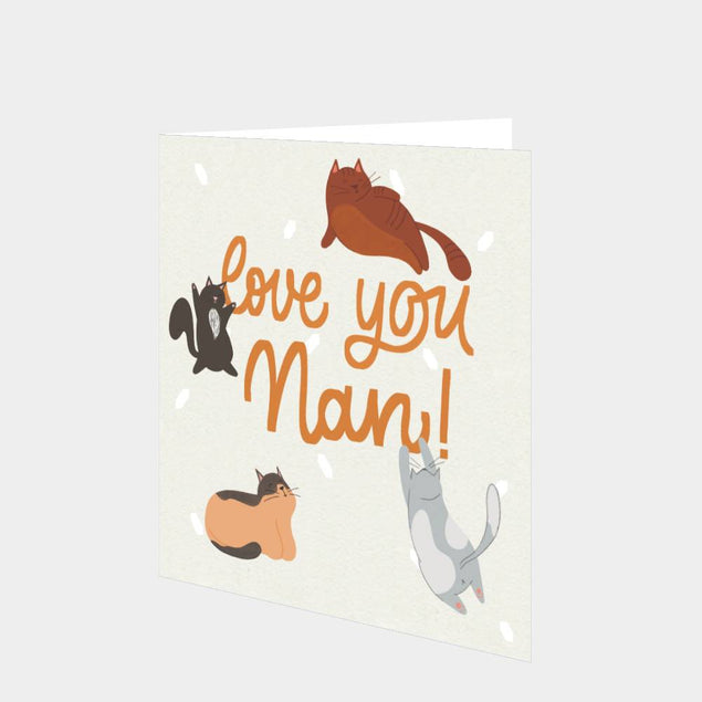 Love You Nan Cats Card