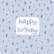 Happy Birthday Tiny Blue Flowers Card