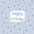 Happy Birthday Tiny Blue Flowers Card