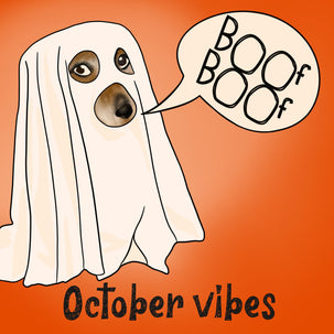 Boof Boof Dog Halloween Card