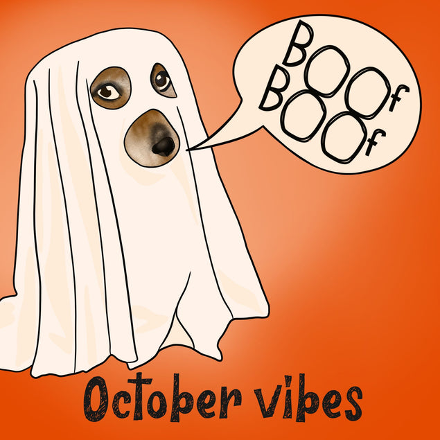Boof Boof Dog Halloween Card