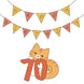 Birthday Cat 70 Card