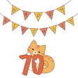 Birthday Cat 70 Card