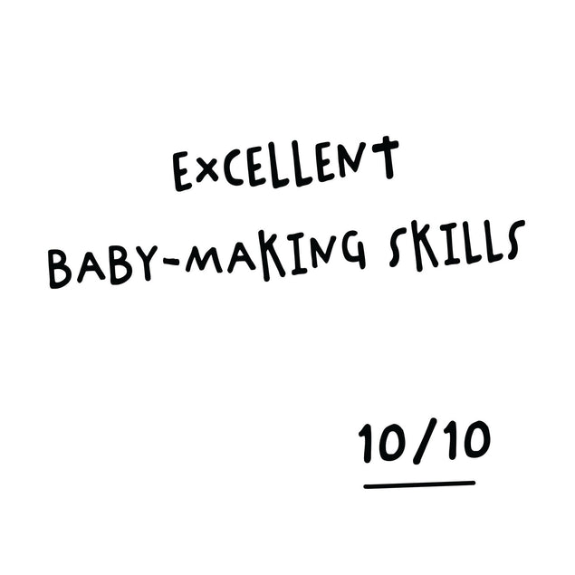 Excellent Baby-Making Skills Card