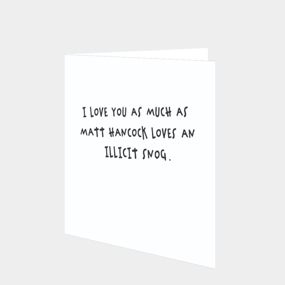 Matt Hancock Snog Card – Boomf