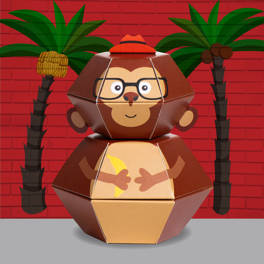 Monkey 3D Pop-up Confetti Wild Card