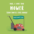 Dad Lawnmower Fathers Day Card - 1