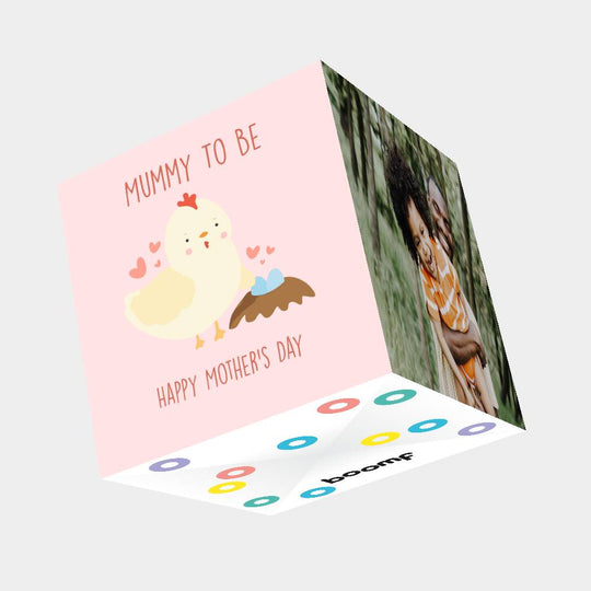 Mummy To Be Bomb 3D Cube Card