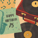 75th Birthday Vinyl Record Card