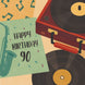 90th Birthday Vinyl Record Card