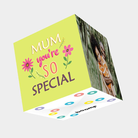 Mum You're So Special Bomb 3D Cube Card
