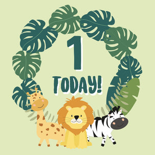 1 Today African Animals Card