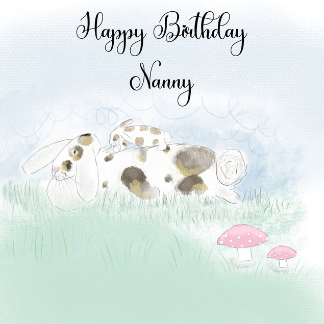 Happy bunny rabbit birthday nanny - 1