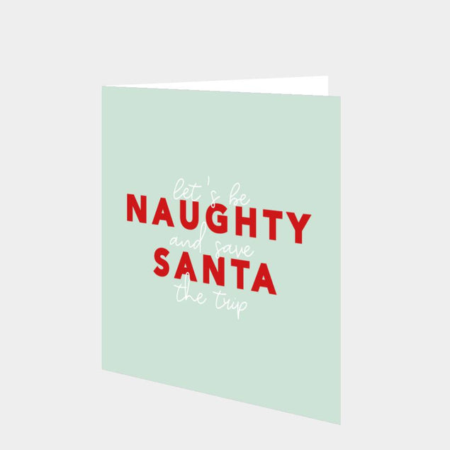 Naughty Santa Christmas Card