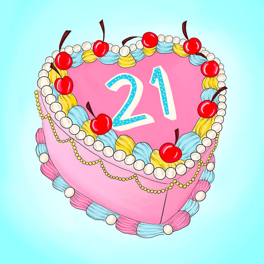 21 Cake Card