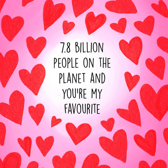 7.8 Billion People On The Planet Card