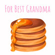 For Best Grandma Pancakes Card