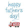Father's Day Fire Truck Card