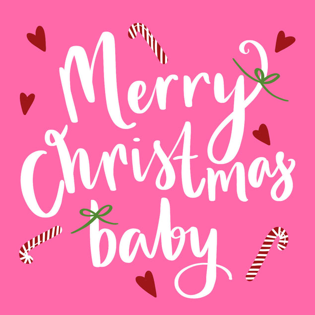 Merry Christmas Baby Card 3D Cube Card