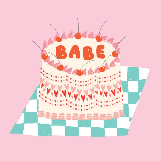 Babe Cake Card