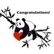 Black Panda With Heart Congratulations