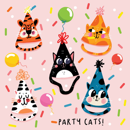 Party Cats Happy Birthday Card