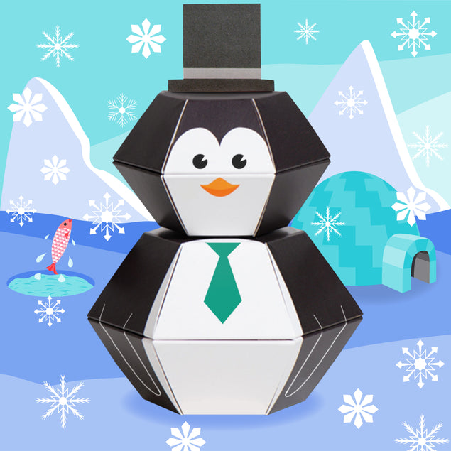 Cute Penguin 3D Pop-up Wild Card Character Boomf Confetti Greeting Card