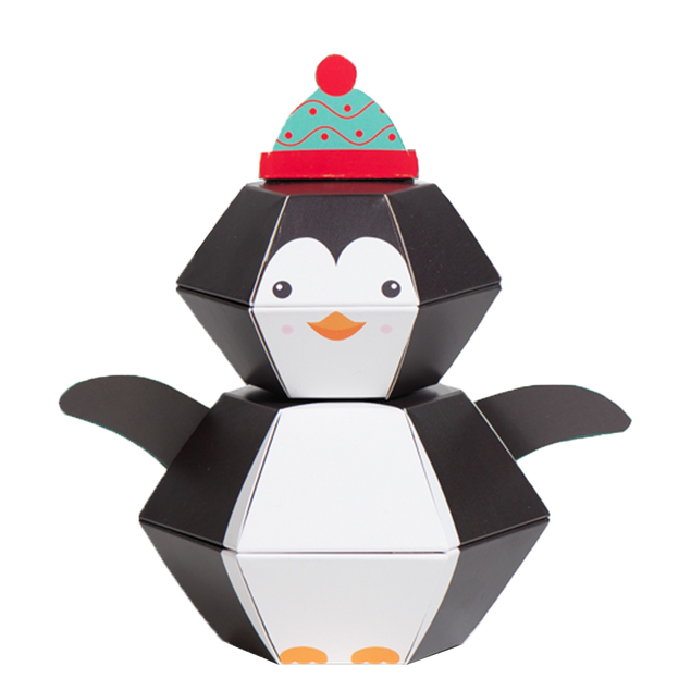 Christmas Penguin Personalised 3D Pop-up Confetti Wild Card