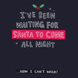 I've been waiting for Santa to come all night and now I can't walk! Card
