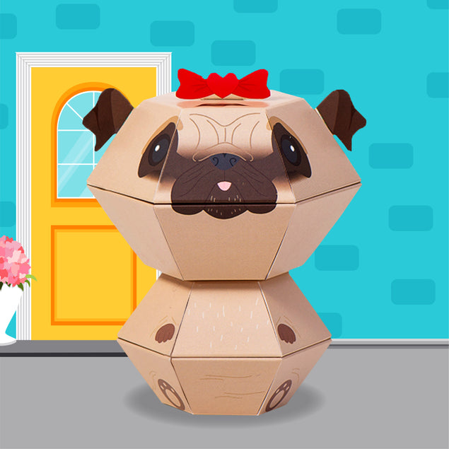 Cute Pug 3D Pop-up Wild Card Character Boomf Confetti Greeting Card