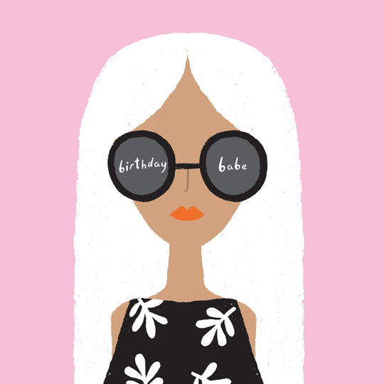 Birthday Babe Stylish Girl Card