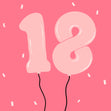 18 Balloons Pink Card