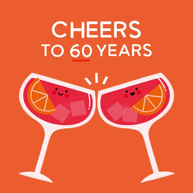 Cheers To 60 Years Card