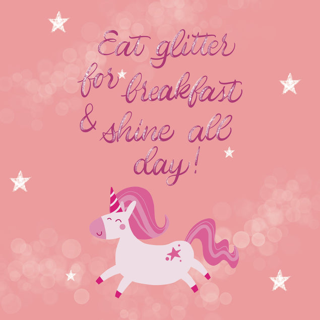Glitter For Breakfast Card