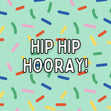 Hip Hip Hooray Birthday Card