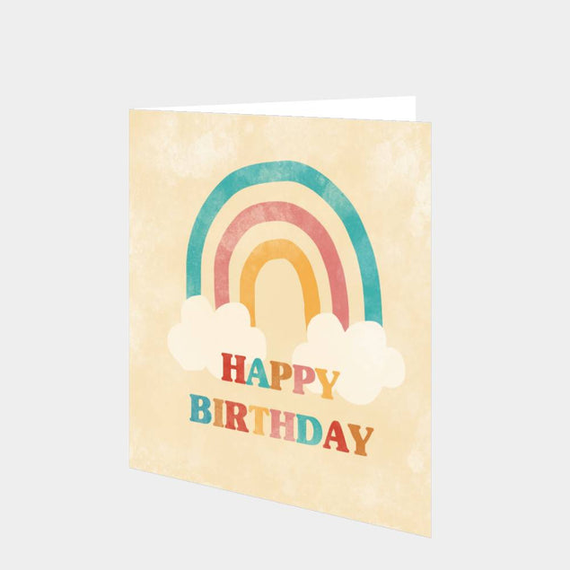 Rainbow And Clouds Birthday Card – Boomf