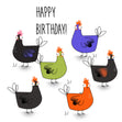 Happy Birthday Colourful Chickens