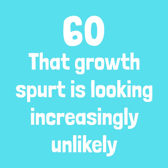 60 Growth Spurt Birthday Card