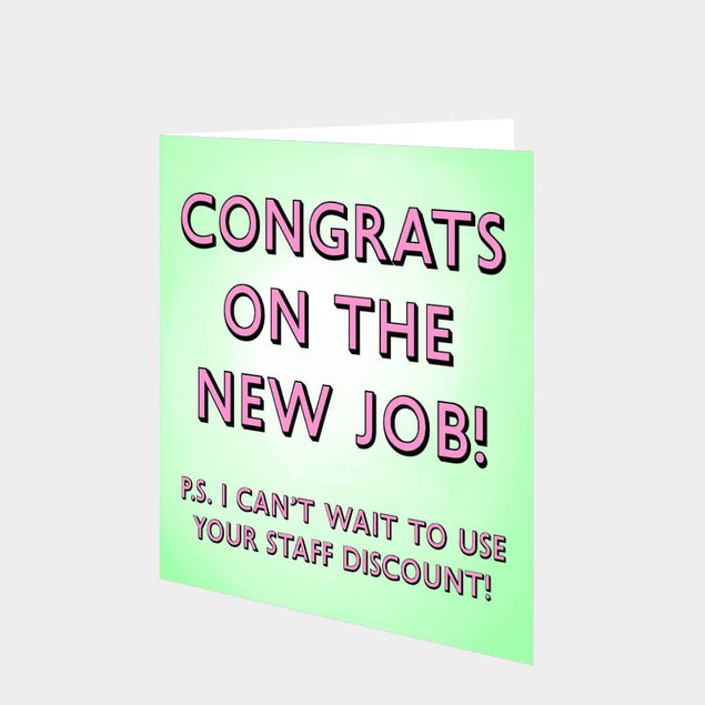 Staff Discount Congrats Card