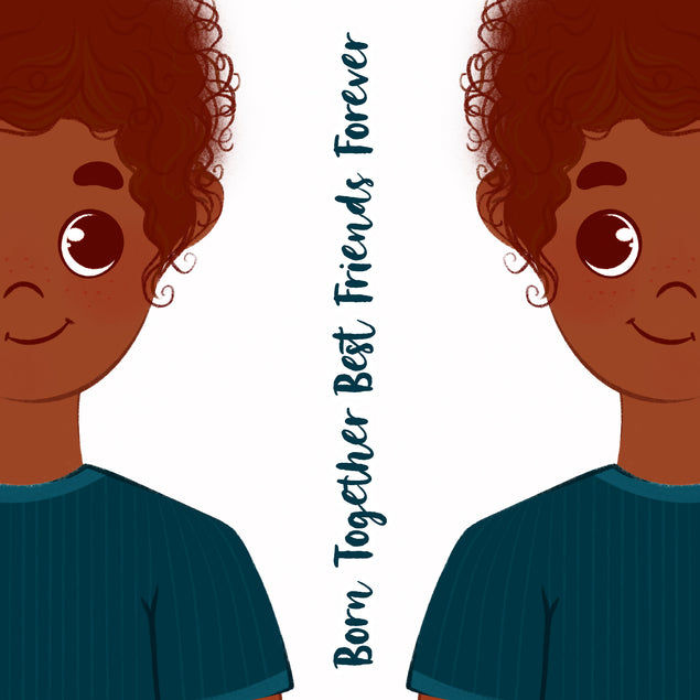 Two Boys Born Together Best Friends Forever Happy Birthday