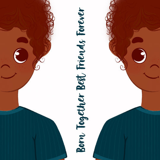 Two Boys Born Together Best Friends Forever Happy Birthday