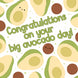 Congratulations On Your Big Avocado Day White Background