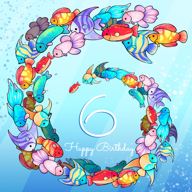 Sea Fish Happy 6th Birthday